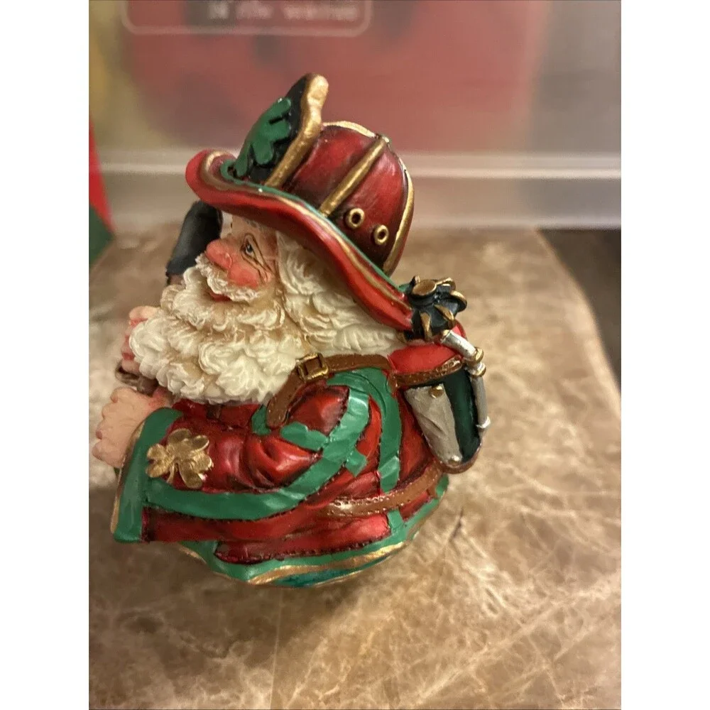 Crinkle Claus Irish Santa Fireman Axe w Fire Extinguisher 2001 Possible Dreams